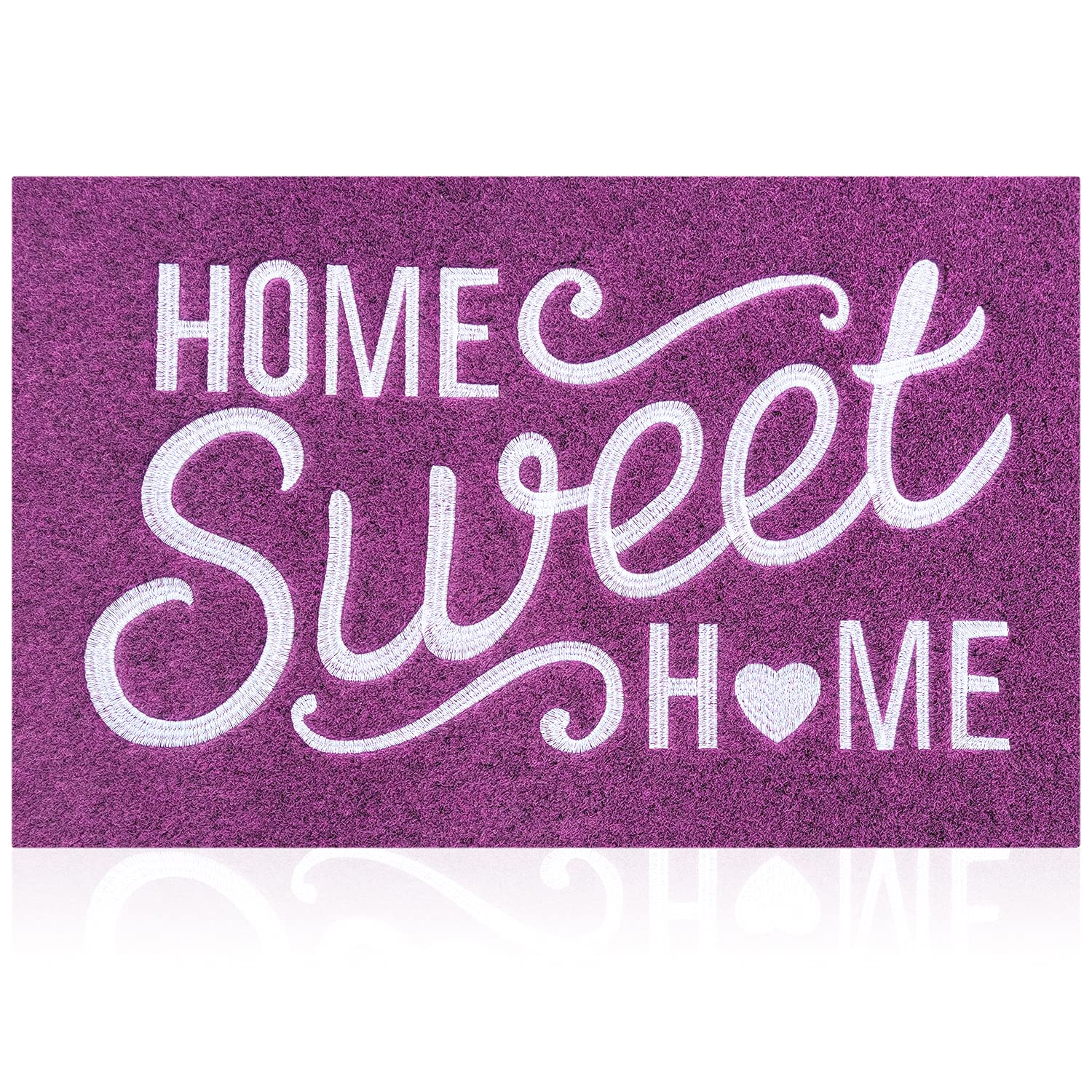 Aazzkang Purple Door Mat Non Slip Rubber Doormat Easy To Clean Home Sweet Home Welcome Entrance Mats