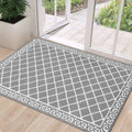 Hebe Indoor Door Mat 32 'X48 ' Non Slip Front Door Welcome Mats Washable Shoe Mats Dirt Trapper For Entryway Low Profile Kitch