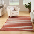 Nourison Positano Indoor/Outdoor Terracotta 5' X 7' Area Rug, Easy Cleaning, Non Shedding, Bed Room, Living Room, Dining Room, D