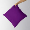 Cushion Cover Set Of 2 Covers For Sofa Couch Bed Deevan Chair Purple 16X16 Inch (40X40 Cm) Cotton Plain Removable Cover, Inse