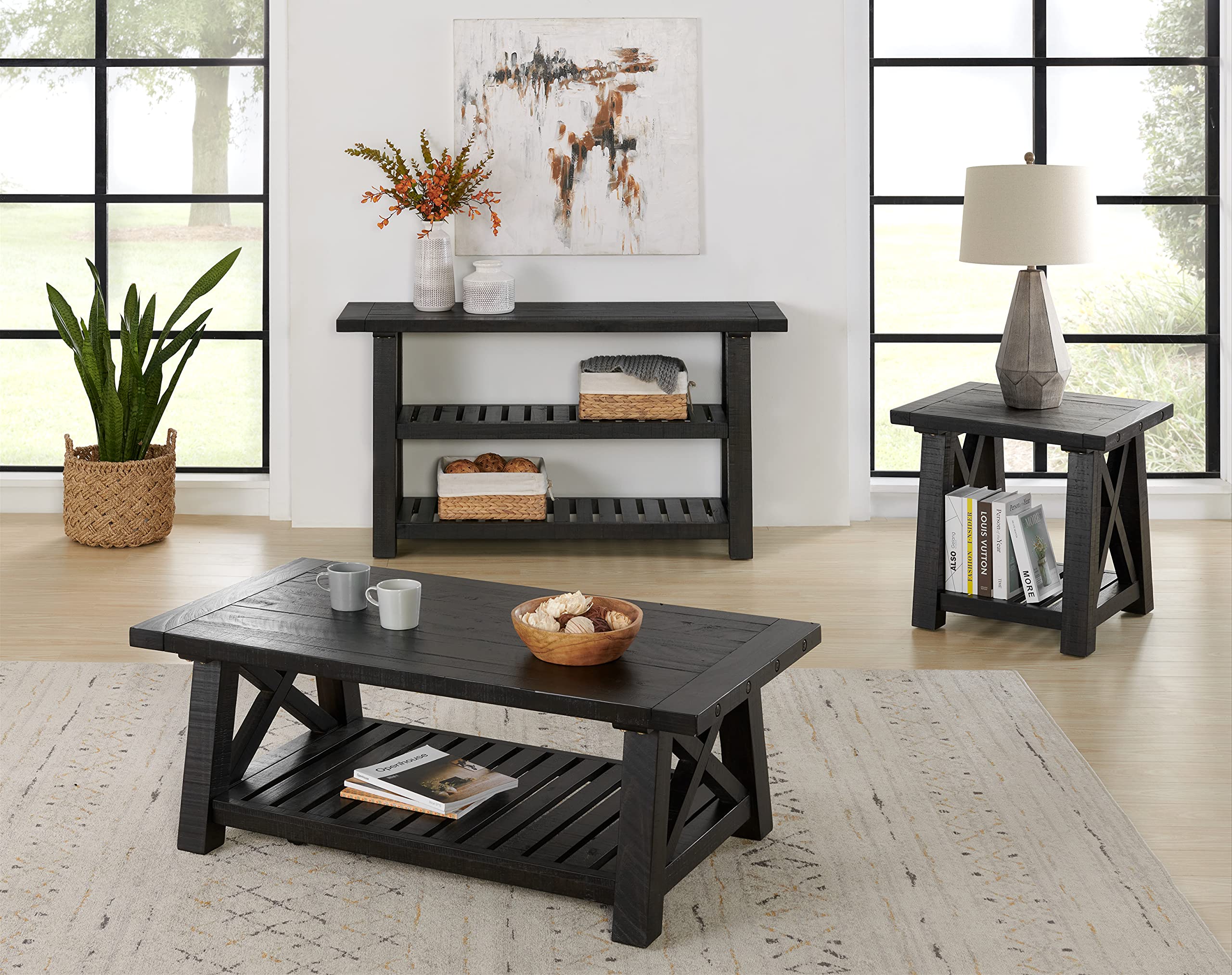 Martin Svensson Home Console Table, Sofa, Black Stain,840142
