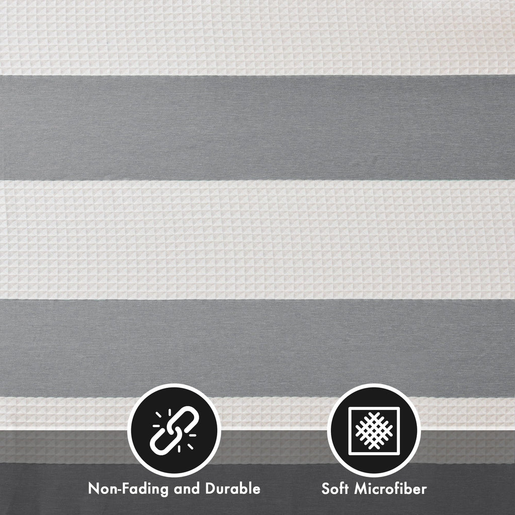 Madison Park Spa Waffle Shower Curtain Pieced Fabric With 3M Scotchgard Moisture Management, Premium Spa Quality Modern Shower Curtains For Bathroom, Standard 72X72, Charcoal