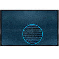 Luxurux Striped Blue Door Mat - Heavy Duty, Indoor/Outdoor, Waterproof, Low-Profile (4X10 Feet) - Ideal For Entry, Patio, Garage