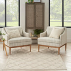 Nourison Easy Care Indoor/Outdoor Cream 6' X 9' Area Rug, Easy Cleaning, Non Shedding, Bed Room, Living Room, Dining Room, Backyard, Deck, Patio (6X9)