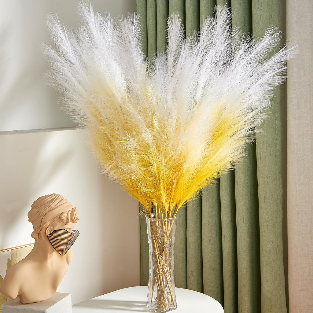 Aurora Prime 7 Pcs/45 Inches Artificial Tall Pampas Grass For Floor Vase - Long Fake Pampas Grass Branches For Office And Home D
