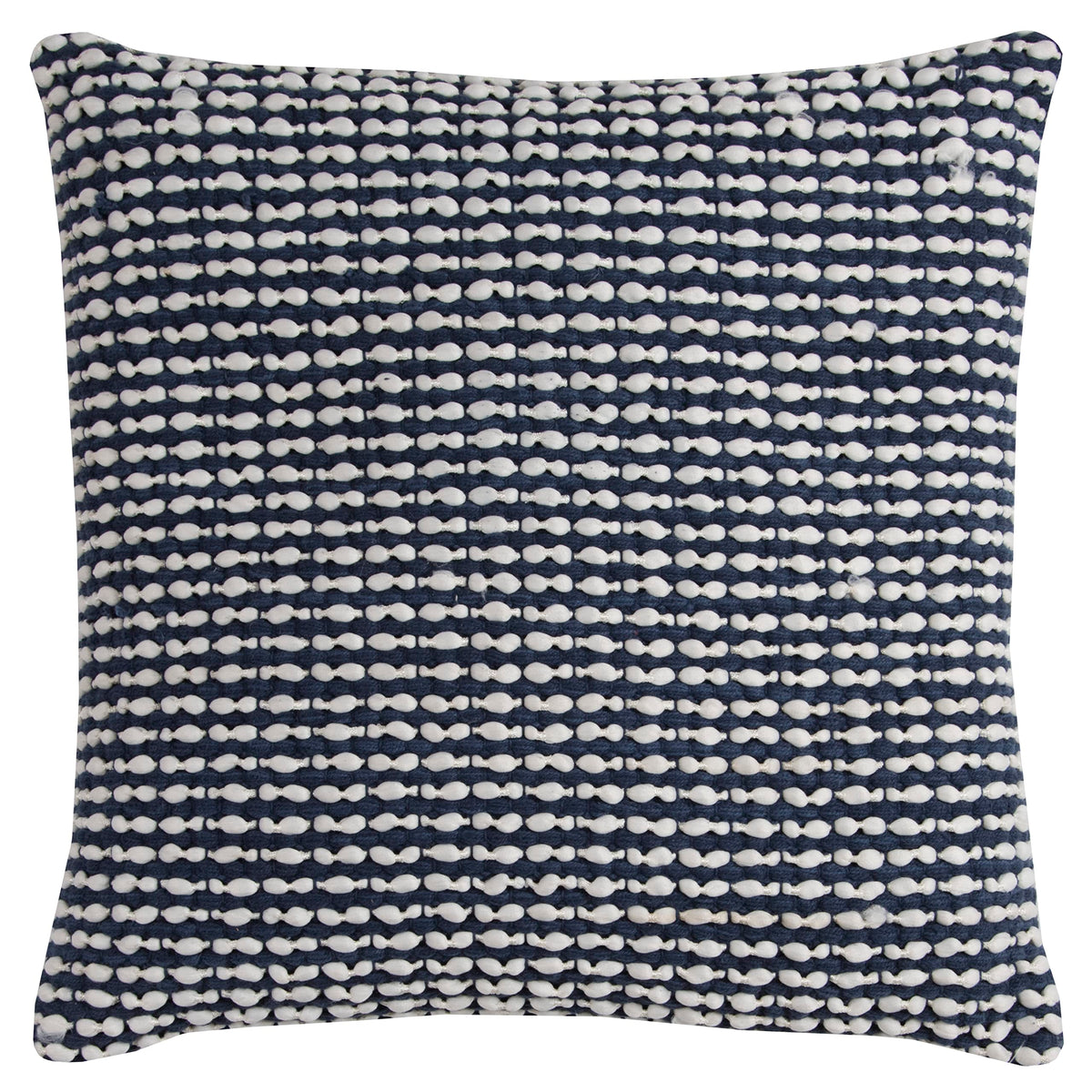 Rizzy Home | T10822 | Poly Fill Decorative Pillow | 20&quot;x20&quot; Blue/White/Textured Stripe