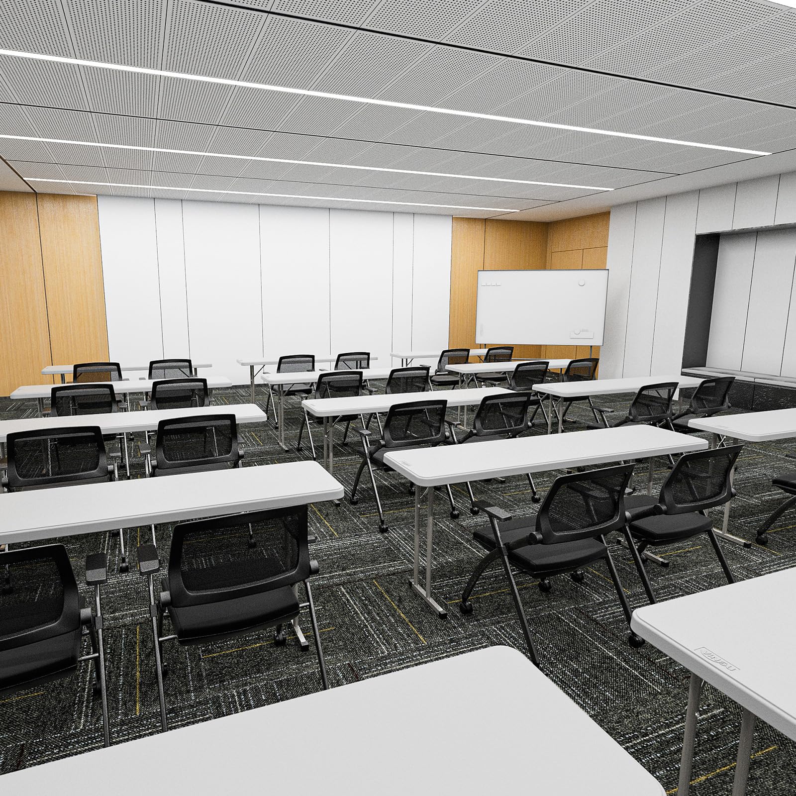 Vingli 6 Ft Narrow Folding Table,Premium Quality Hdpe Material And Sturdy Metal Frame, Perfect For Buffet, Seminar, Party, Training, Home Work, White