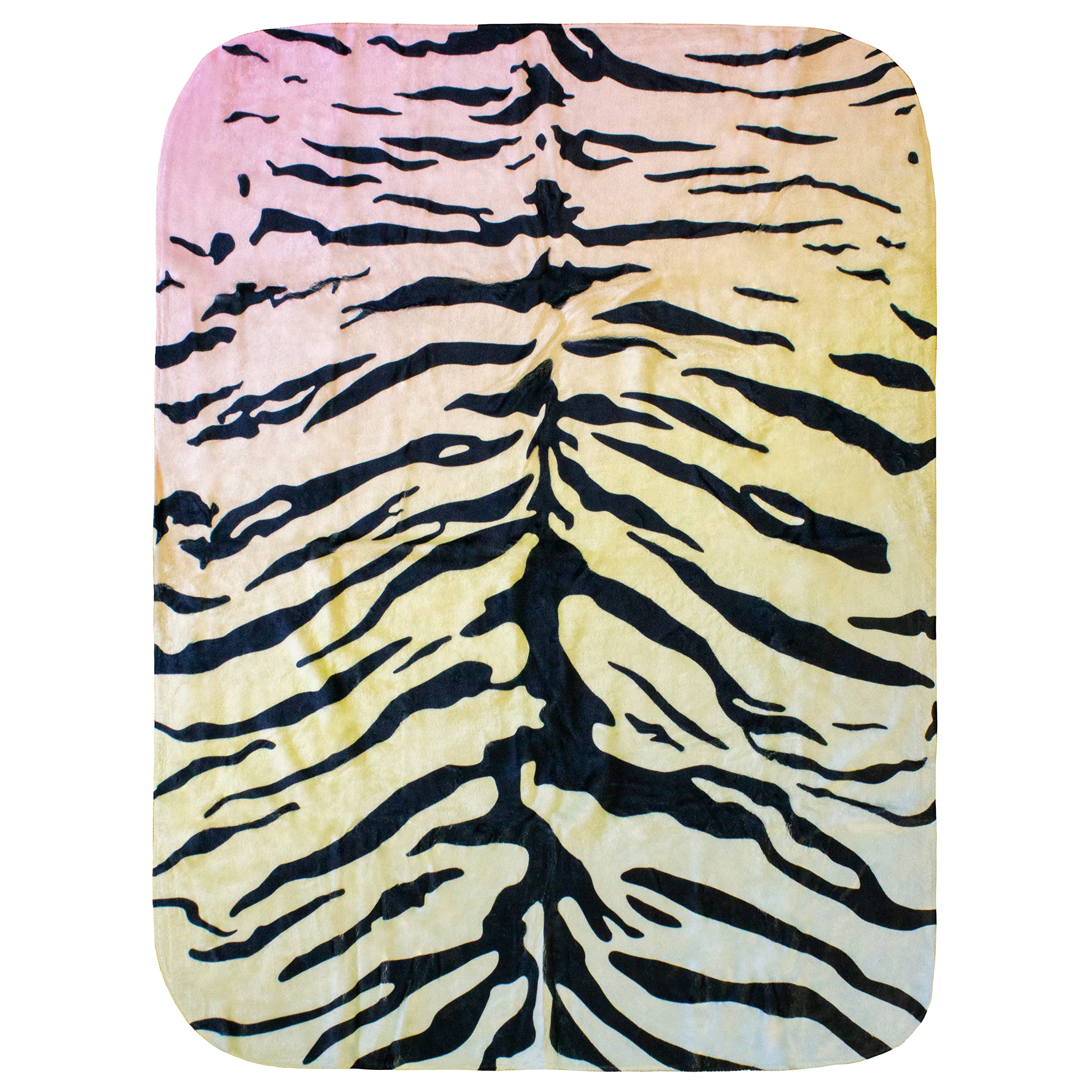 Everything Comfy Tiger Print Decorative Baby Throw Blanket, 30X40 Inch, Pastel Gradient