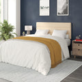 Flash Furniture Paxton Upholstered Headboard - Channel Stitched Cream Fabric Upholstery - Queen - Adjustable Height from 44.5 to