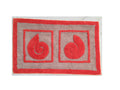 MODERN HOMES Red and Brown Designer Cotton Bath Mat