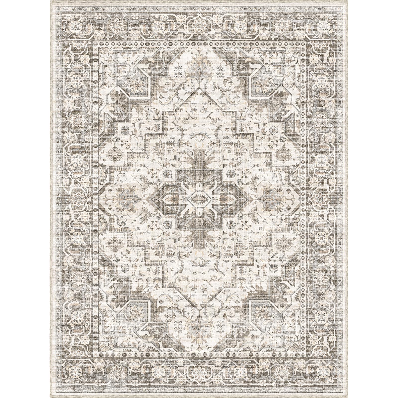 SONGLET Area Rug 9x12, Washable Area Rugs 9x12 Living Room, Large Rugs for Bedroom with Non Slip Backing for Office Dining Room 
