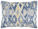 Rizzy Home | Bq4590 | 90"X92" Blue/Yellow/Geometric Quilt