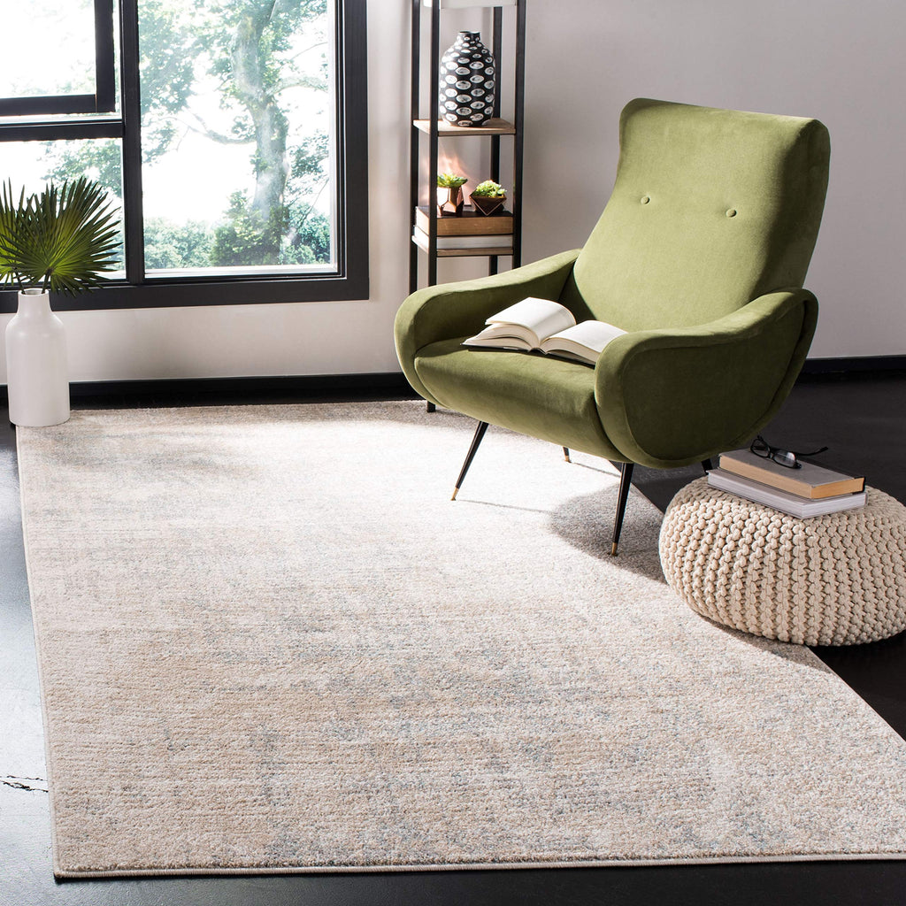 SAFAVIEH Adirondack Collection X-Large Area Rug - 11' x 15', Beige & Slate, Modern Abstract Design, Non-Shedding & Easy Care, Id