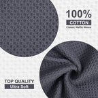 Kitinjoy 100% Cotton Kitchen Dish Cloths, 6 Pack Waffle Weave Ultra Soft Absorbent Dish Towels For Drying Dishes Quick Drying Ki