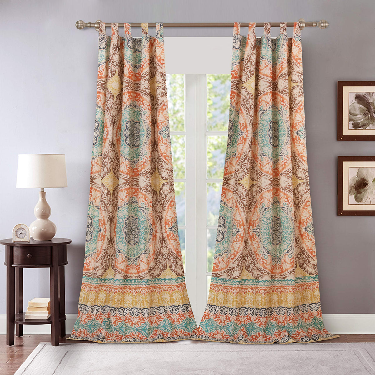 Greenland Home Fashions Collection Window Treatment, Curtains, Tiers, Draperies, Panels, Lined With Tiebacks, 42 Inch  W X 84 Inch  L, Set