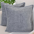 26X26 Pillow Covers Set Of 2 Dark Grey, Extra Large Throw Pillow Covers For Couch Sofa Pillows Gray, Soft Cozy Big Cushion Cover