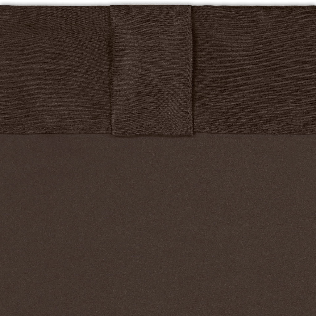 Eclipse Fresno Modern Blackout Thermal Rod Pocket Window Curtain For Bedroom (1 Panel), 52 In X 63 In, Espresso