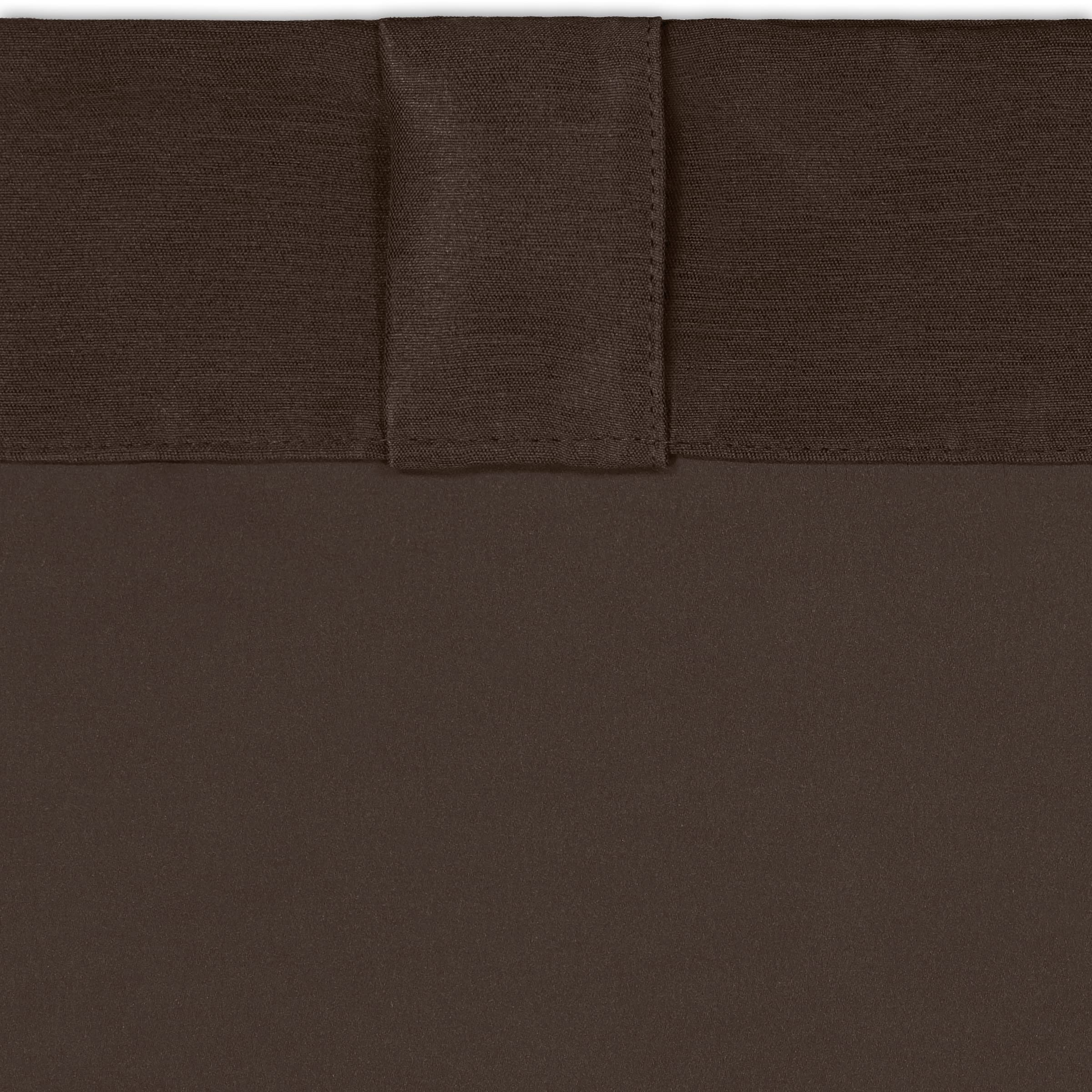 Eclipse Fresno Modern Blackout Thermal Rod Pocket Window Curtain For Bedroom (1 Panel), 52 In X 63 In, Espresso