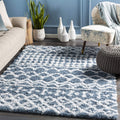 Livabliss Hapsburg Moroccan Shag Area Rug, 53 x 73, Denim