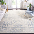 SAFAVIEH Adirondack Collection Area Rug - 10 Square, Ivory & Slate, Oriental Distressed Design, Non-Shedding & Easy Care, Ideal