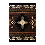 Flash Furniture Mohave Traditional Southwestern Style Area Rug - Rustic Chocolate Accent Rug - 5' X 7' - Olefin Fibers With Jute Backing