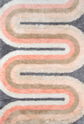 Novogratz By Momeni Retro Collection Retro Wave Shag Area Rug, 36 Inch  X 56 Inch , Pastel