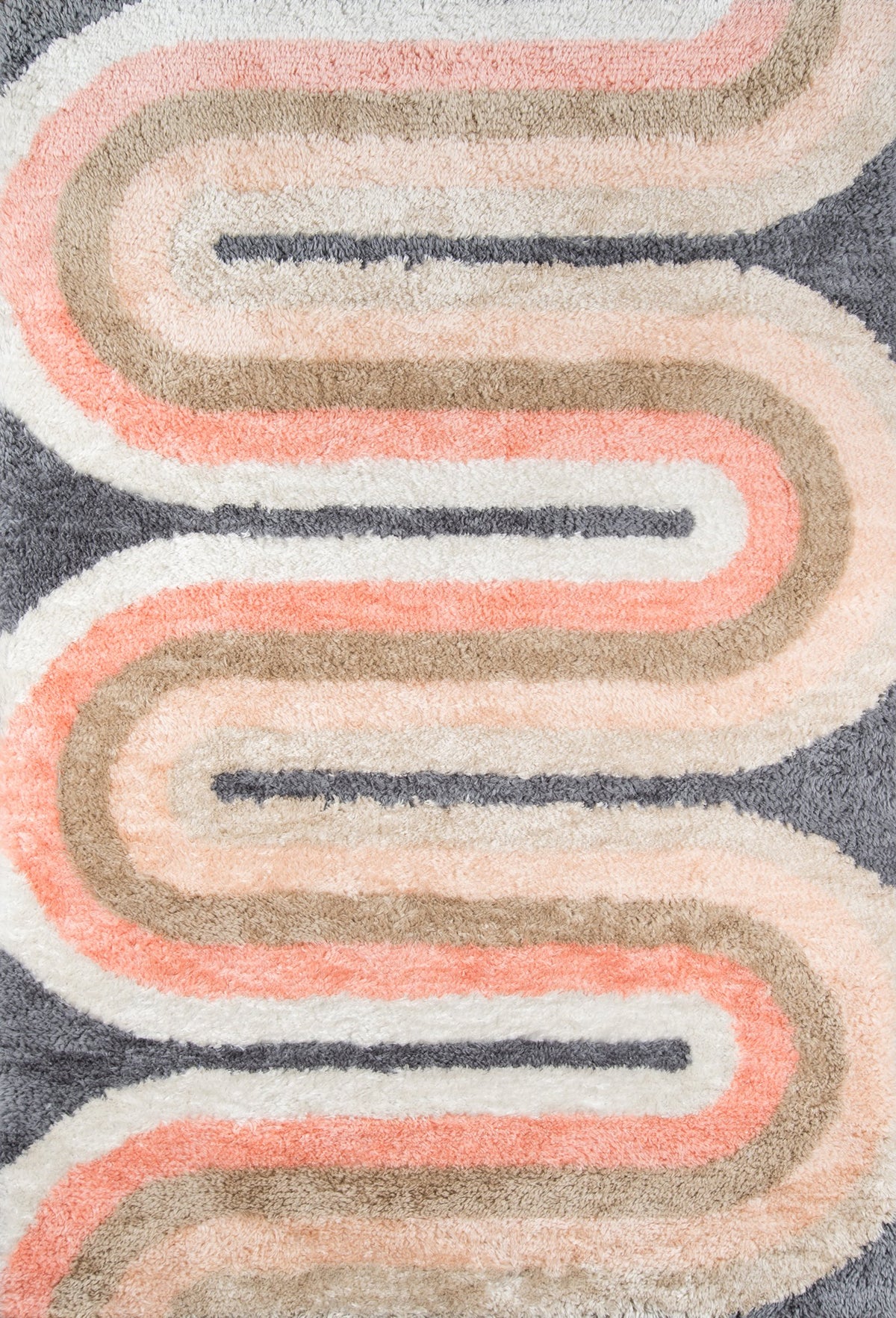 Novogratz By Momeni Retro Collection Retro Wave Shag Area Rug, 36 Inch  X 56 Inch , Pastel