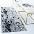 SAFAVIEH Adirondack Collection Runner Rug - 26 x 8, Grey & Black, Modern Abstract Design, Non-Shedding & Easy Care, Ideal for 