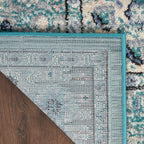 Nourison Passion Bohemian Turquoise Grey 8' X 10' Area-Rug, Easy-Cleaning, Non Shedding, Bed Room, Living Room, Dining Room, Kit