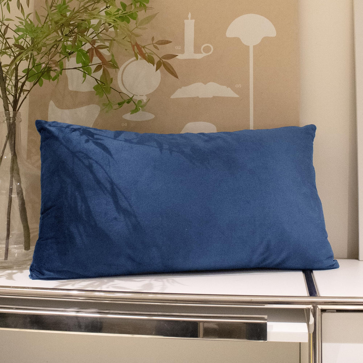 Joralion Luxurious Velvet Pillow Cover 12X26 Inch, Soft Solid Decorative Lumbar Pillow Cover Elegant Decor Cushion Case For Couc