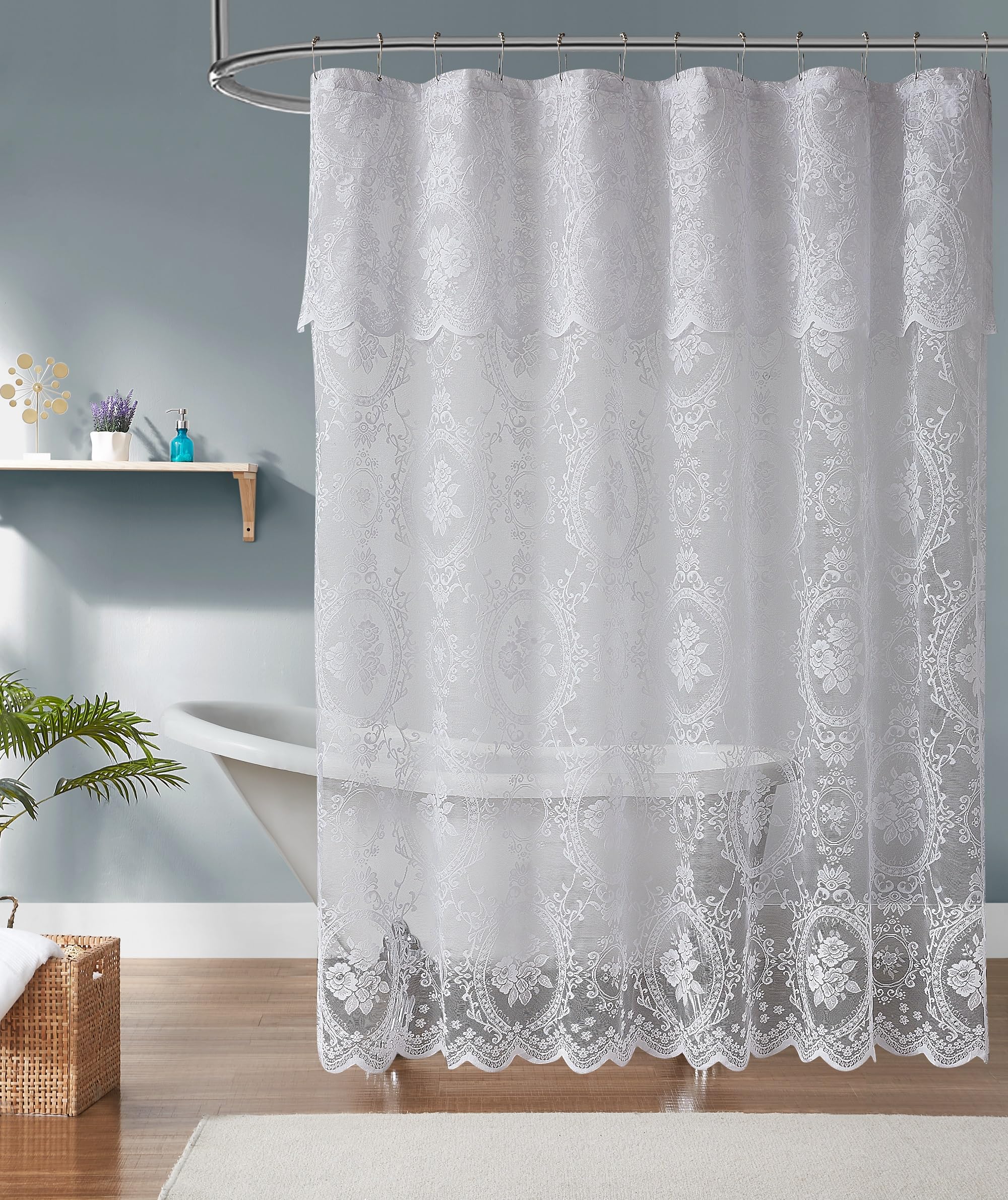 Noir Gothic Decor Gothic Shower Curtain With White Valance. 72 Inch Shower Curtain Perfect For Goth Bathroom Decor. Goth Shower