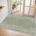 NICETOWN Entryway Rug 2x3 Small Rug Sage Green Rug Washable Thin Geometric Area Rug - 2x3 Boho Non-Slip Entryway Rug Living Room