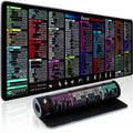 Excel Cheat Sheet Desk Pad With 231 Shortcuts | Xl 31.5 'X11.8 ' Waterproof Mousepad | Non-Slip Office & Gaming Desk Mat | Sti