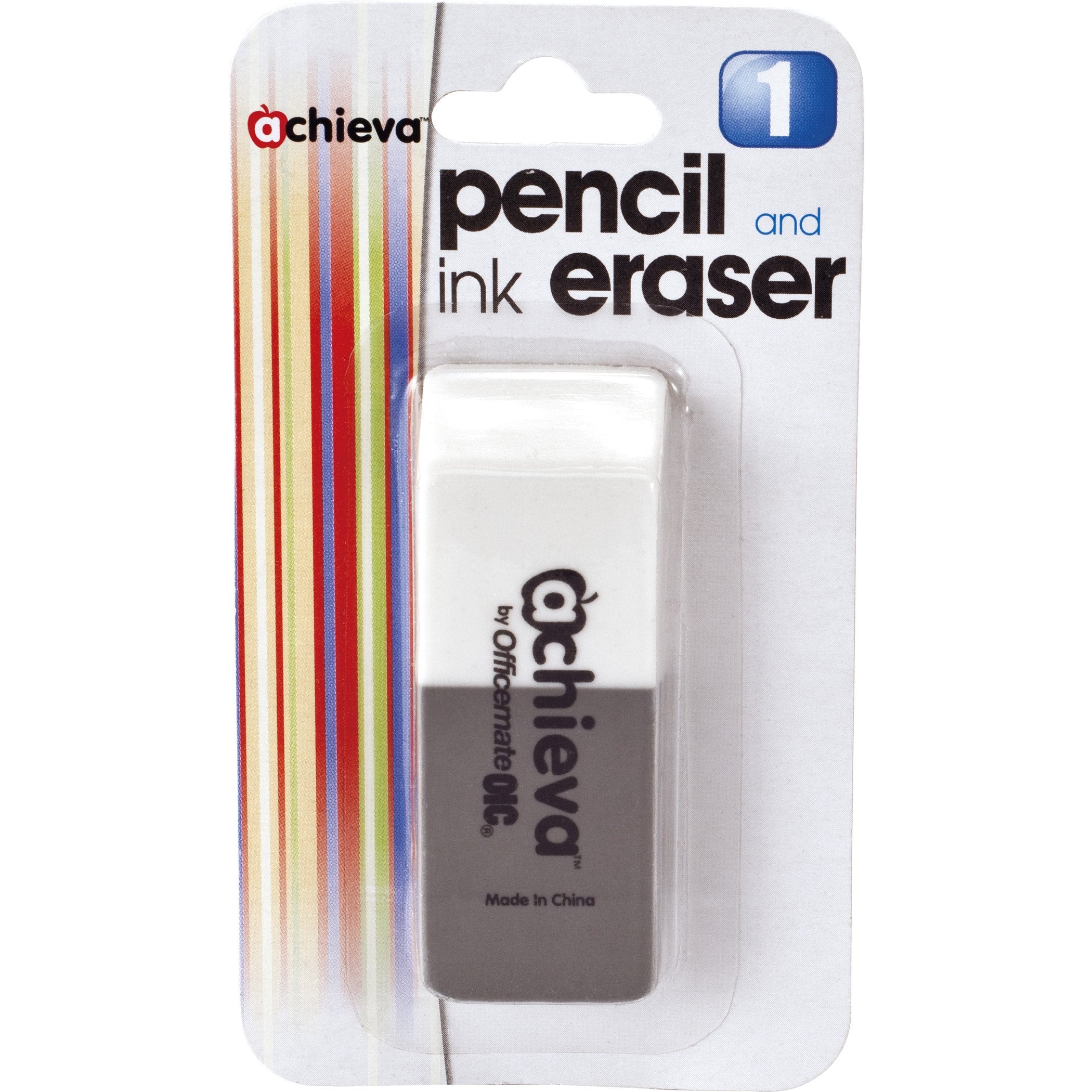 Officemate International 30242 White & Gray Achieva Pencil & Ink Eraser