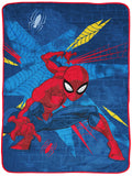 Jay Franco Marvel Spiderman Off The Wall Throw Blanket - Measures 46 X 60 Inches, Kids Bedding - Fade Resistant Super Soft Fleec