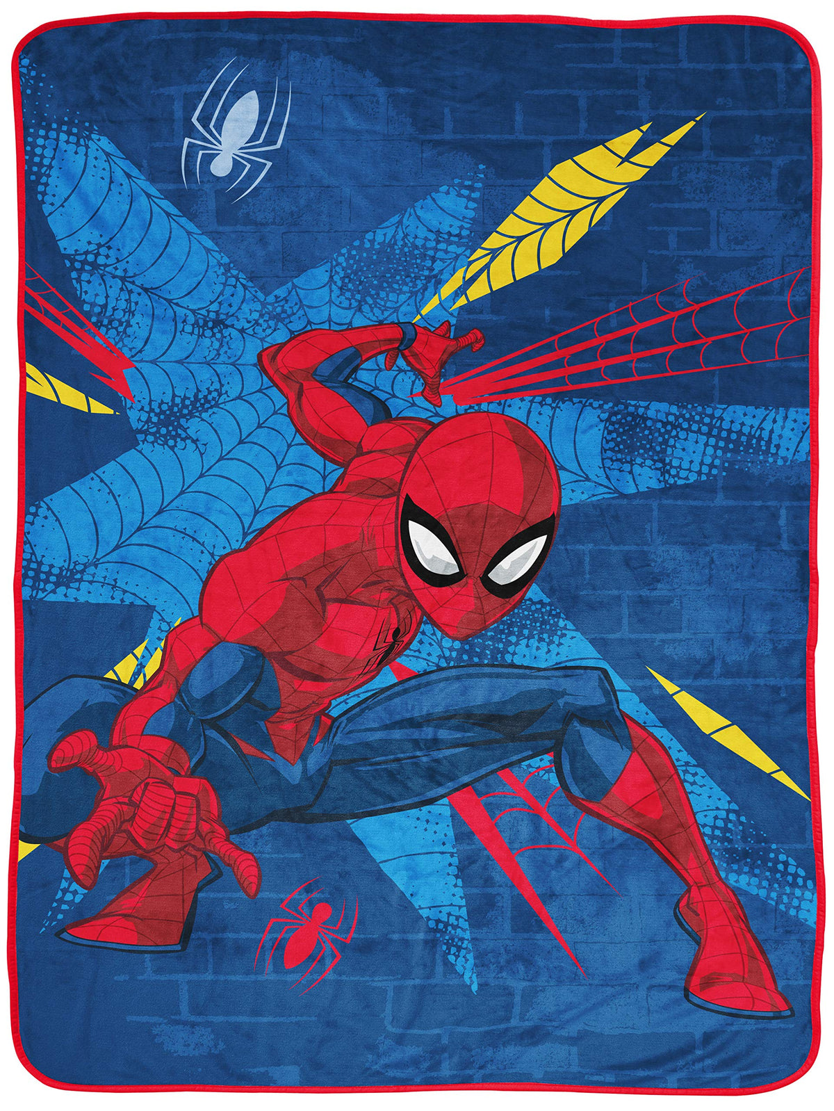 Jay Franco Marvel Spiderman Off The Wall Throw Blanket - Measures 46 X 60 Inches, Kids Bedding - Fade Resistant Super Soft Fleec