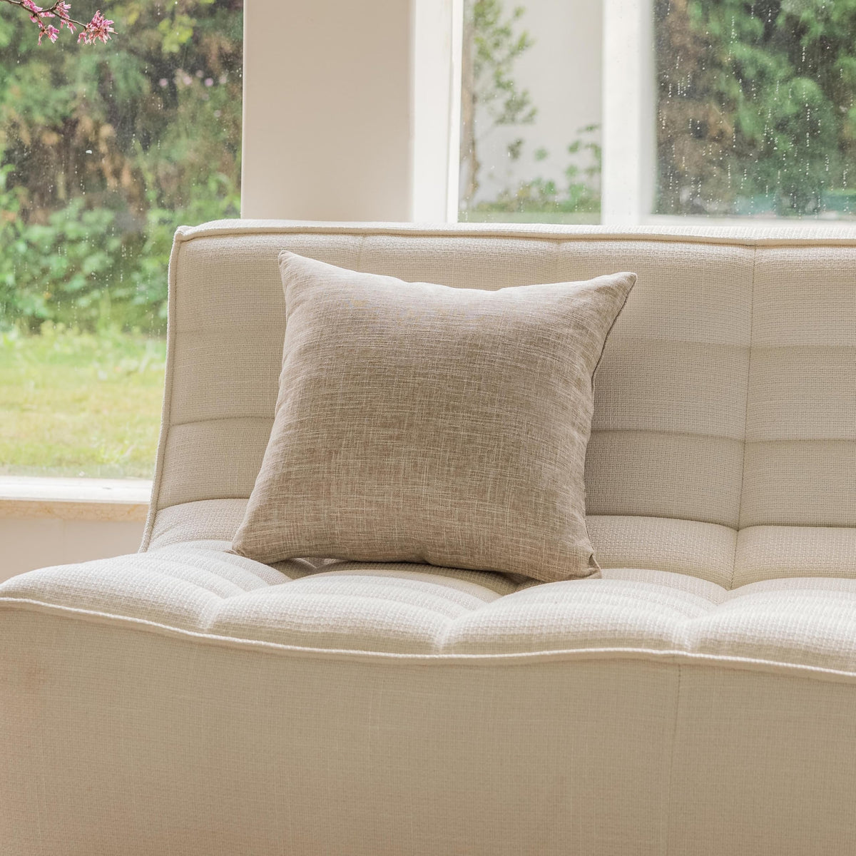Home Brilliant Linen Euro Sham Pillow Cover 24X24 Euro Pillow For Bed Couch Sofa, 1 Pc, 24 X 24, Burlap