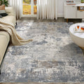 UERMEI 5x8 Area Rug Living Room Rugs - Washable Neutral Modern Abstract Soft Thin Large Rug Indoor Floor No Slip Rug Carpet for 