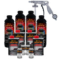 Custom Coat Bright Silver 1 Gallon Urethane Spray-On Truck Bed Liner Kit With Spray Gun And Regulator - Easy Mixing, Shake, Shoo