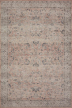Loloi II Hathaway Collection HTH-06 Blush / Multi 2'-3'' x 3'-9'', .25'' Thick, Accent Rug, Soft, Durable, Printed, Modern, Low 