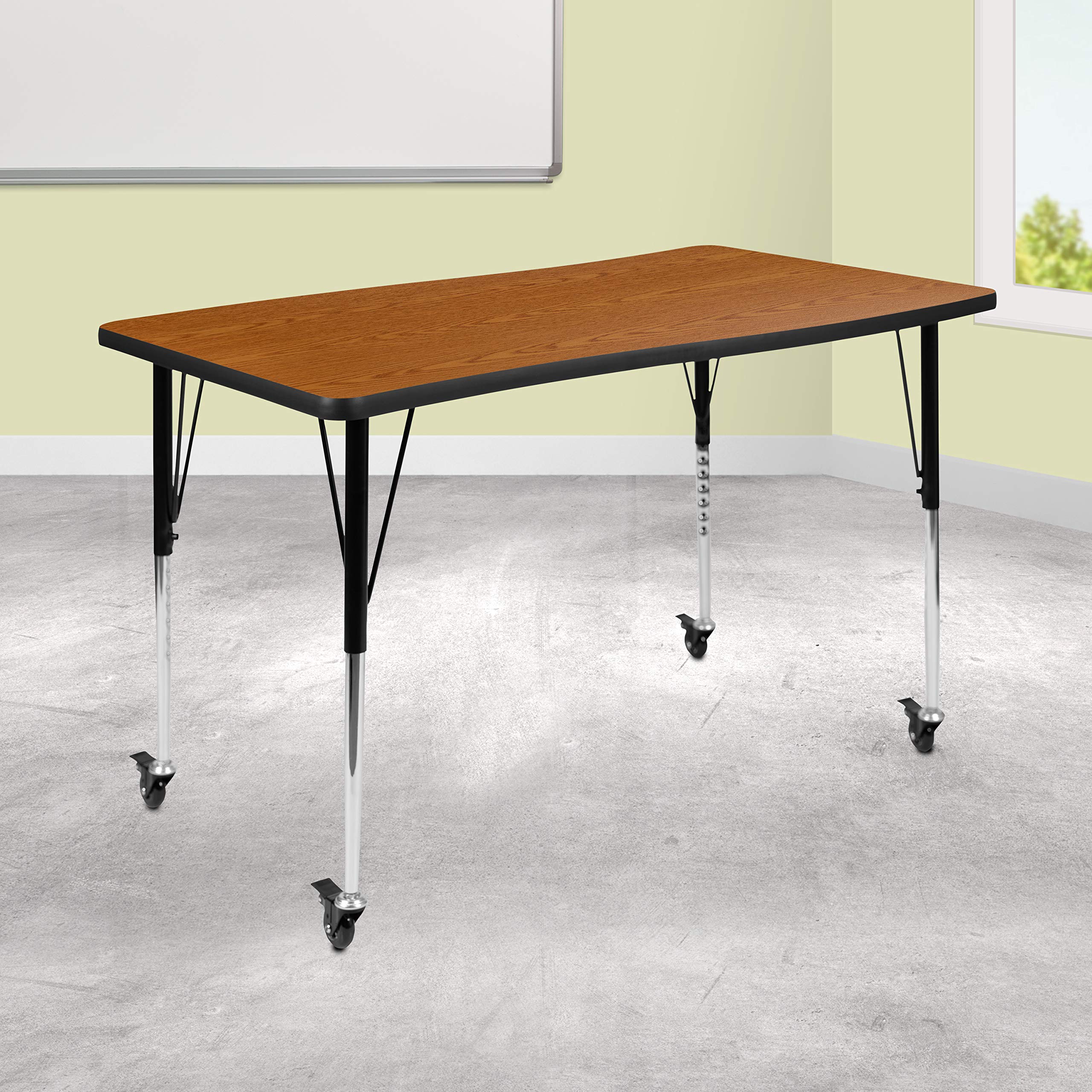 Flash Furniture Mobile Rectangular Activity Table - Thumbnail 3