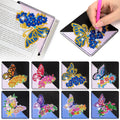 Wivico Diamond Painting Bookmarks, 8Pcs Butterfly Corner Bookmark Diamond Art Bookmarks For Book Lovers,Diy Diamond Painting Kit