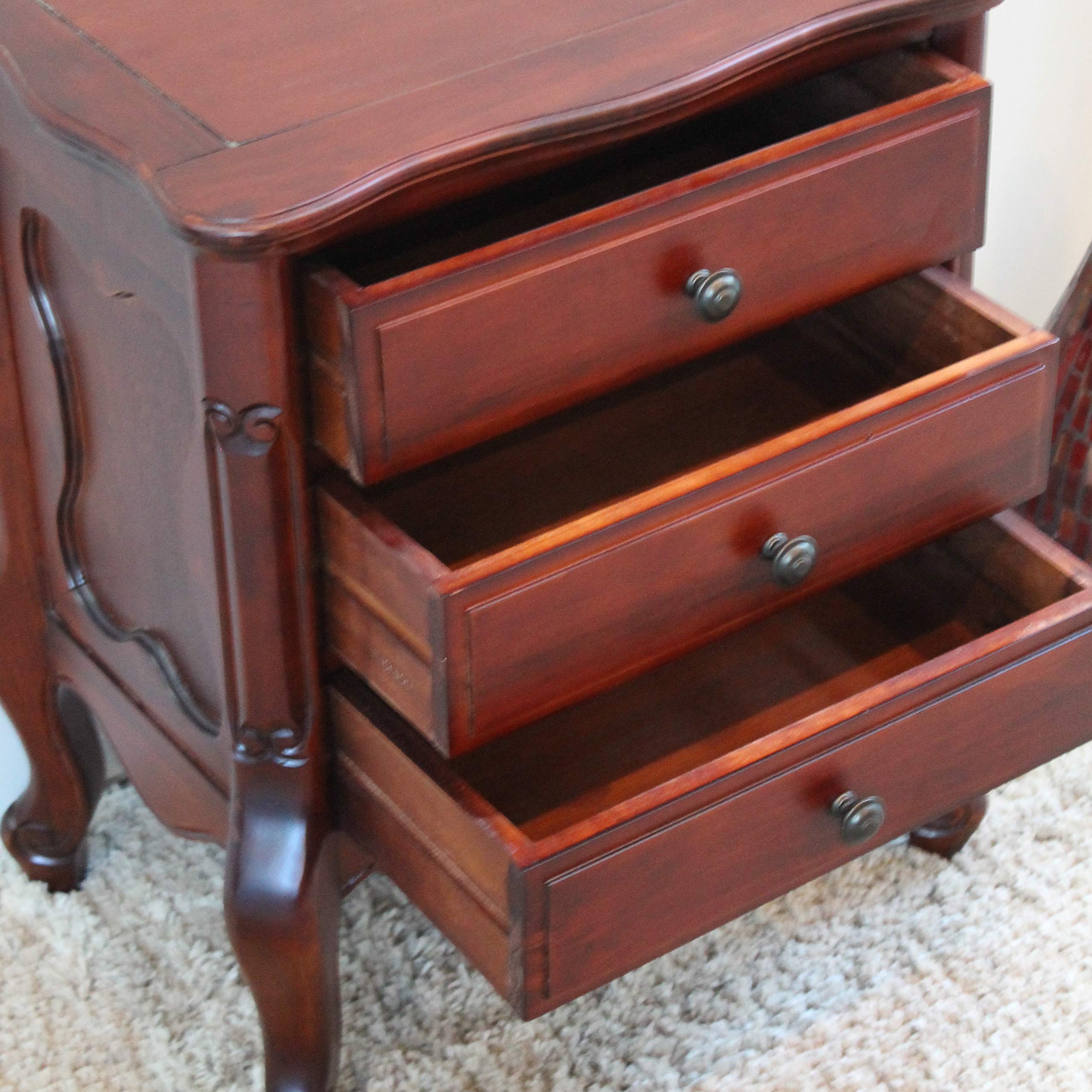 International Caravan Furniture Piece Windsor Three Drawer Table