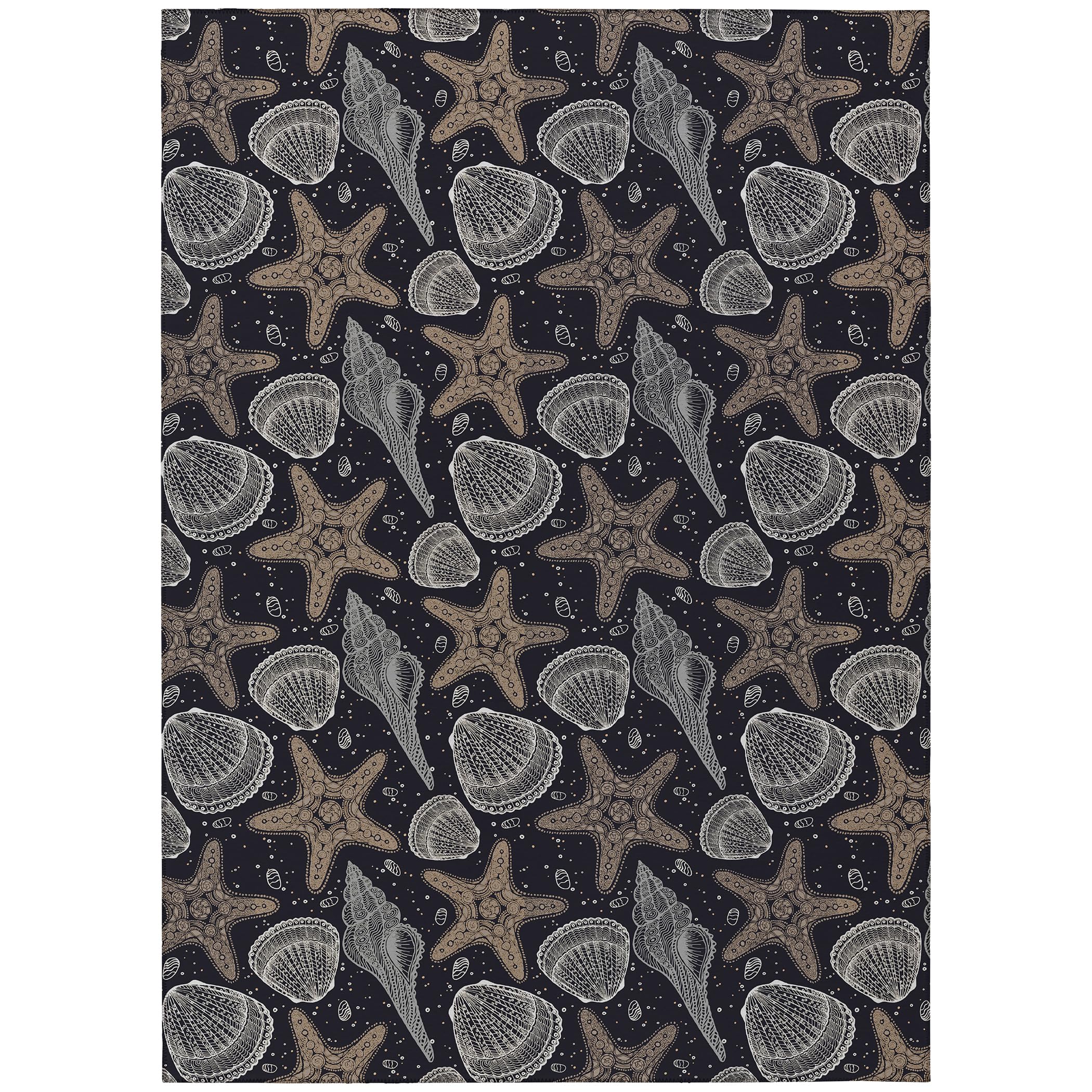 Addison Rugs Surfside Asr34 Midnight 9' X 12' Indoor Outdoor Area Rug, Easy Clean, Machine Washable, Non Shedding, Bedroom, Living Room, Dining Room, Kitchen, Patio Rug