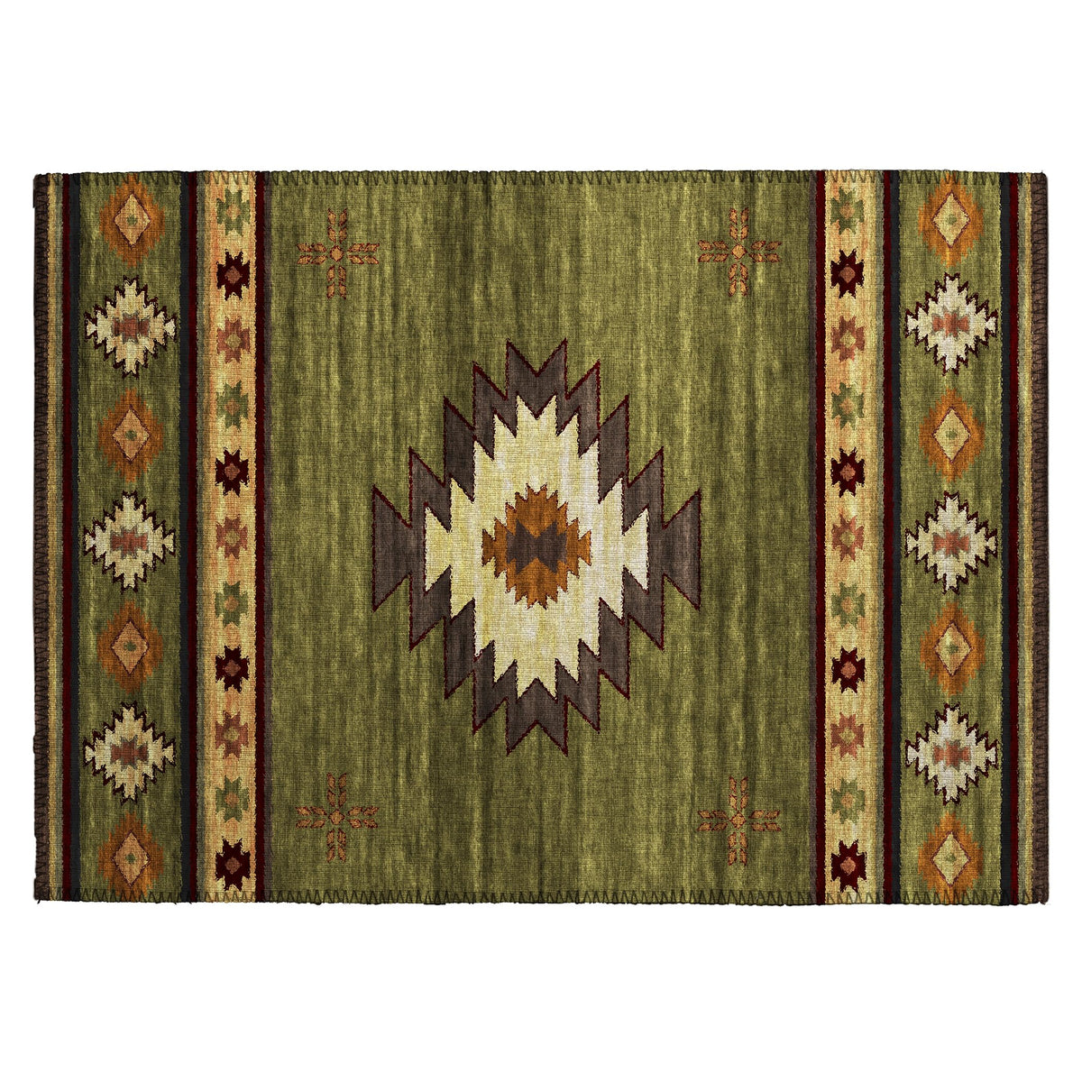 Dalyn Rugs Phoenix Ph4 Green Washable 2'6&quot; X 3'10&quot; Indoor Outdoor Area Rug, Easy Clean, Machine Washable, Non Shedding, Bedroom, Living Room, Dining Room, Kitchen, Patio Rug
