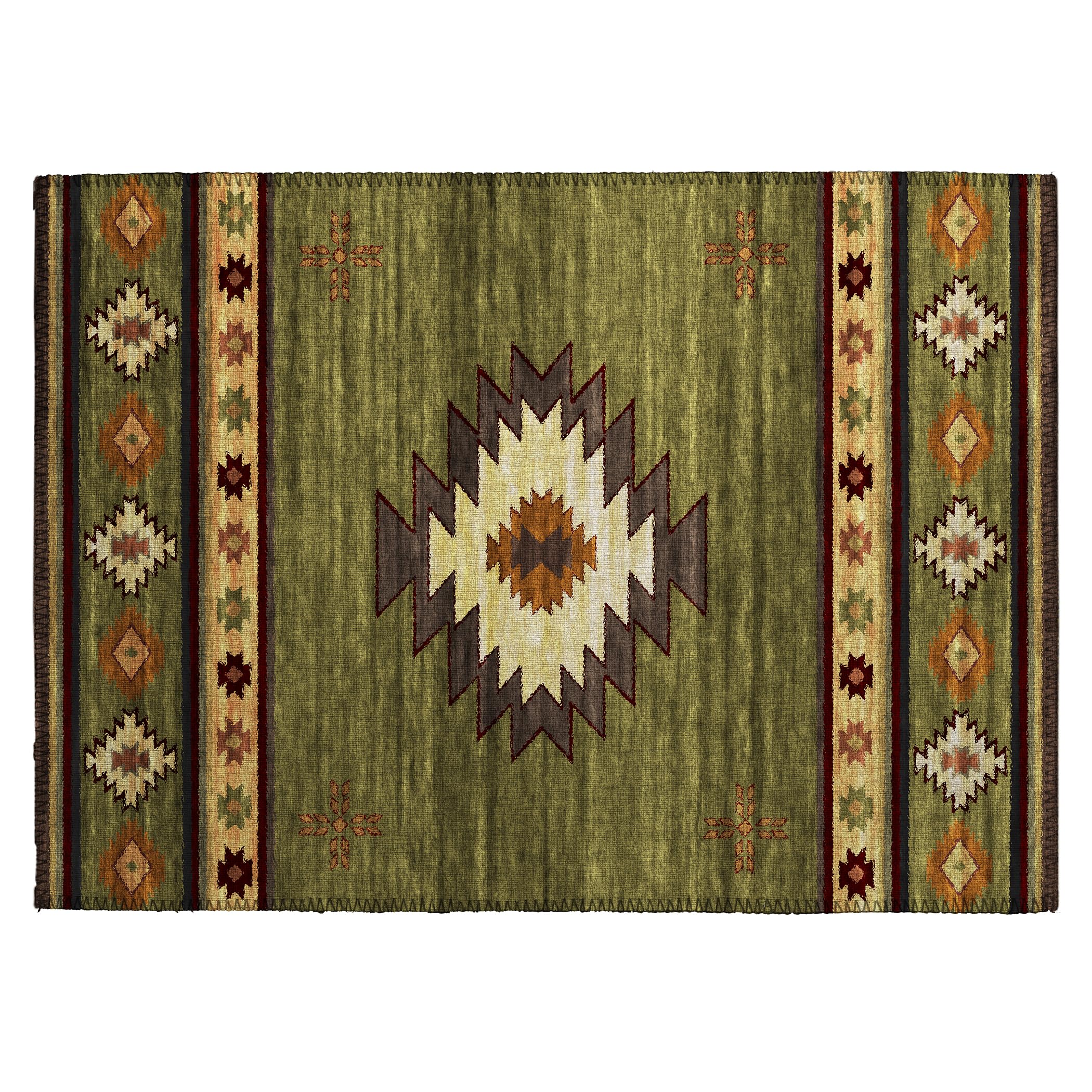 Dalyn Rugs Phoenix Ph4 Green Washable 2'6" X 3'10" Indoor Outdoor Area Rug, Easy Clean, Machine Washable, Non Shedding, Bedroom, Living Room, Dining Room, Kitchen, Patio Rug