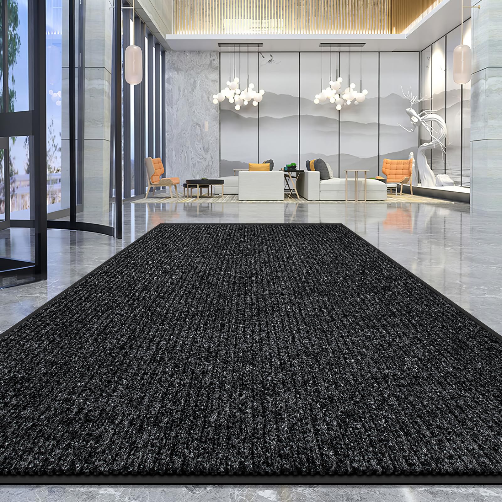 Vicwe Indoor Outdoor Door Mat, 3'X10' Heavy Duty Front Door Mat, Non-Slip Washable Doormats Entrance Mats, Dirt Resistant And Ab