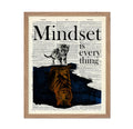 Poster Master Dictionary Art Poster - Mindset Is Everything Print - Cat Art - Tiger Art - Motivational Art - Gift for Men & Wome