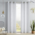 Sxzjtex Pinstripe Window Curtain Panels Modern Vertical Stripes Sheer Drapes For Bedroom Light Filtering Privacy Protection Wind