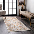 nuLOOM Performance Oriental Style Area Rug, Vintage Design, Durable, Easy to Clean, Cecil Beige, 3 x 8